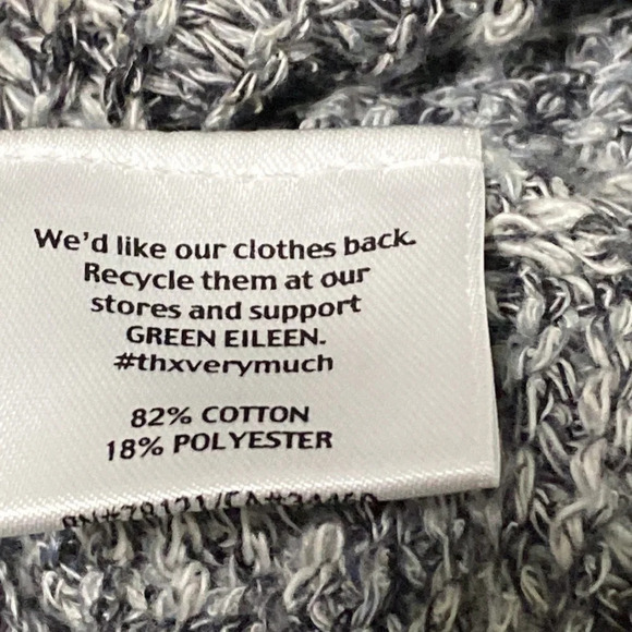 Eileen Fisher Marled Gray Long Sleeve Open Front Knit Duster Cardigan Size L - Picture 8 of 9